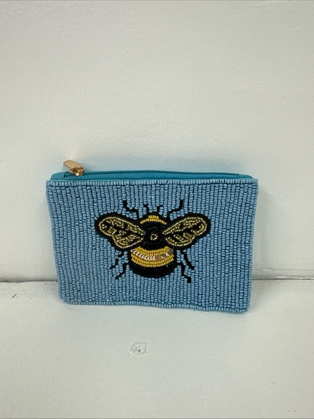 Handmade Beaded Bee Coin Purse | Seed Bead Zip Pouch | Bumble Bee - Variety -